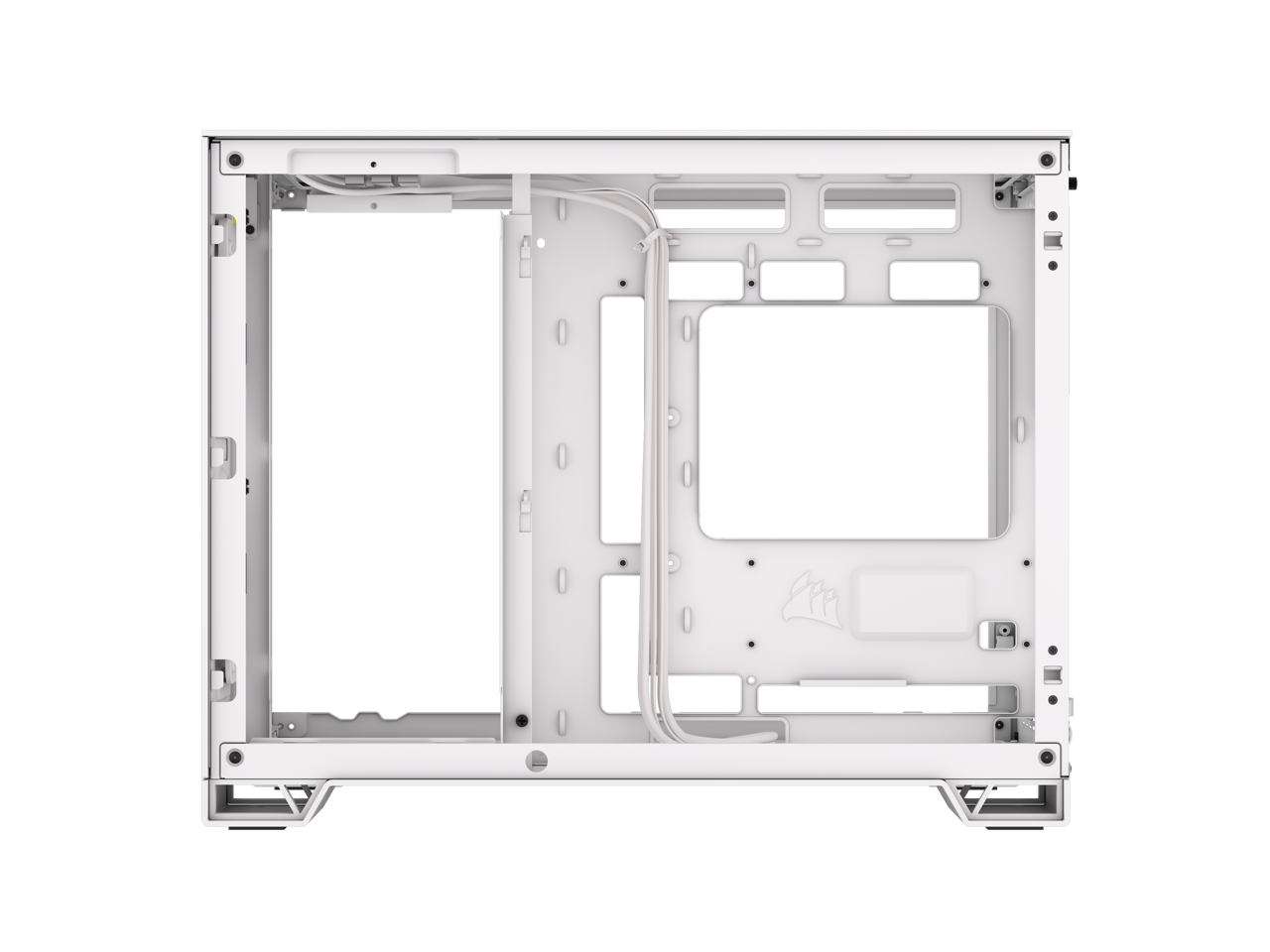 CORSAIR 2500X Micro ATX Dual Chamber PC Case –White – Tempered Glass Front Panels – Fits up to 9x 120mm fans – 3x Radiator Mounting Positions – Highly Customizable