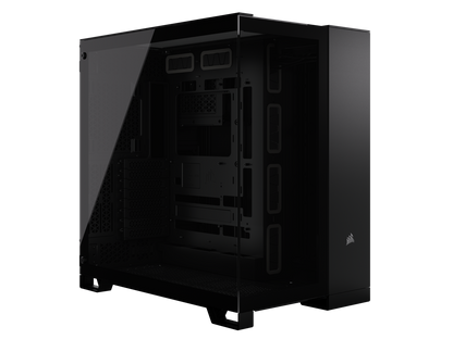 CORSAIR 6500X Mid-Tower Dual Chamber PC Case – Unobstructed view with wraparound front and side glass panels – Fits up to 10x 120mm fans – 4x Radiator Mounting Positions