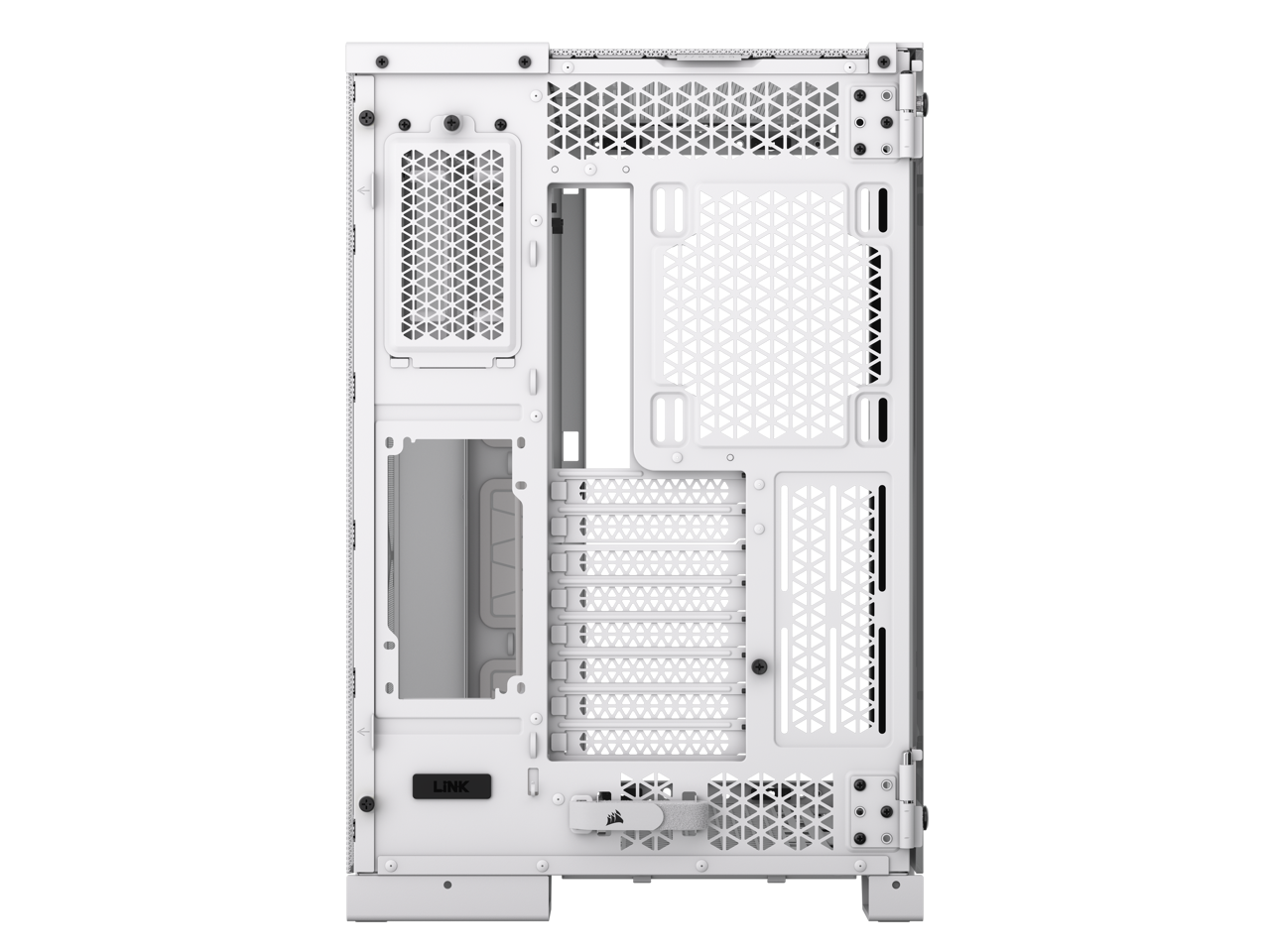 CORSAIR 6500X Mid-Tower Dual Chamber PC Case – White - Unobstructed view with wraparound front and side glass panels – Fits up to 10x 120mm fans – 4x Radiator Mounting Positions