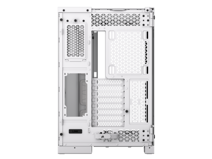 CORSAIR 6500X Mid-Tower Dual Chamber PC Case – White - Unobstructed view with wraparound front and side glass panels – Fits up to 10x 120mm fans – 4x Radiator Mounting Positions