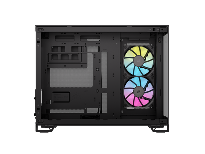 CORSAIR iCUE LINK 2500X RGB Micro ATX Dual Chamber PC Case – Two Tempered Glass Panels – 2x RX120 RGB Fans Included – Highly Customizable
