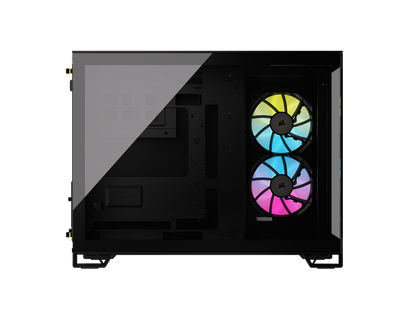 CORSAIR iCUE LINK 2500X RGB Micro ATX Dual Chamber PC Case – Two Tempered Glass Panels – 2x RX120 RGB Fans Included – Highly Customizable