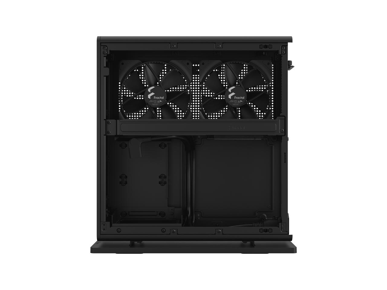 Fractal Design Ridge Black Mini-ITX Slim Small Form Factor Console PC Case with PCIe 4.0 Riser