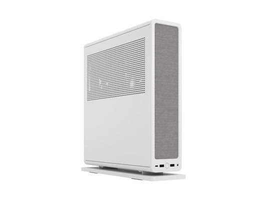 Fractal Design Ridge White Mini-ITX Slim Small Form Factor Console PC Case with PCIe 4.0 Riser