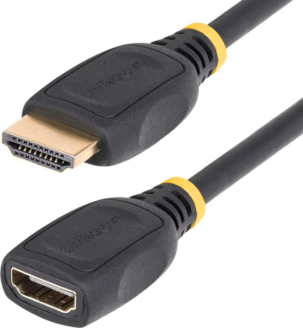 StarTech 18in 0.5m HDMI 2.0 Extension Cable High Speed HDMI Port Saver Cable 4K 60Hz HDMI Male to Female Extension Adapter Cord HD2MF18INL