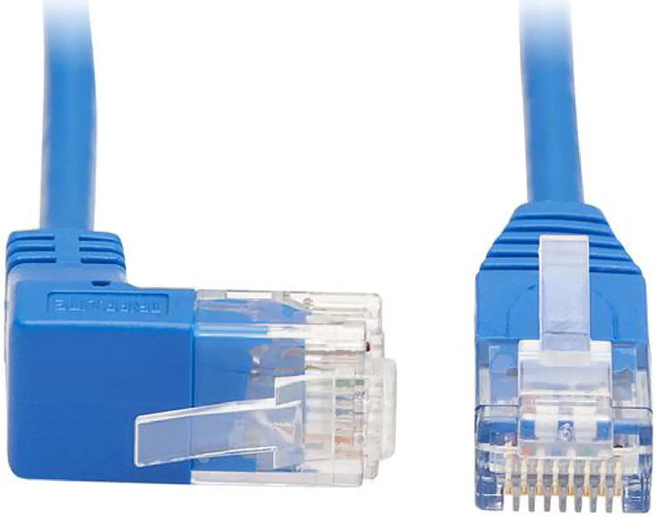 TRIPP LITE 2 ft. Cat 6 Blue Up-Angle Cat6 Gigabit Molded Slim UTP Ethernet Cable (RJ45 Right-Angle Up M to RJ45 M) - Model N204-S02-BL-UP