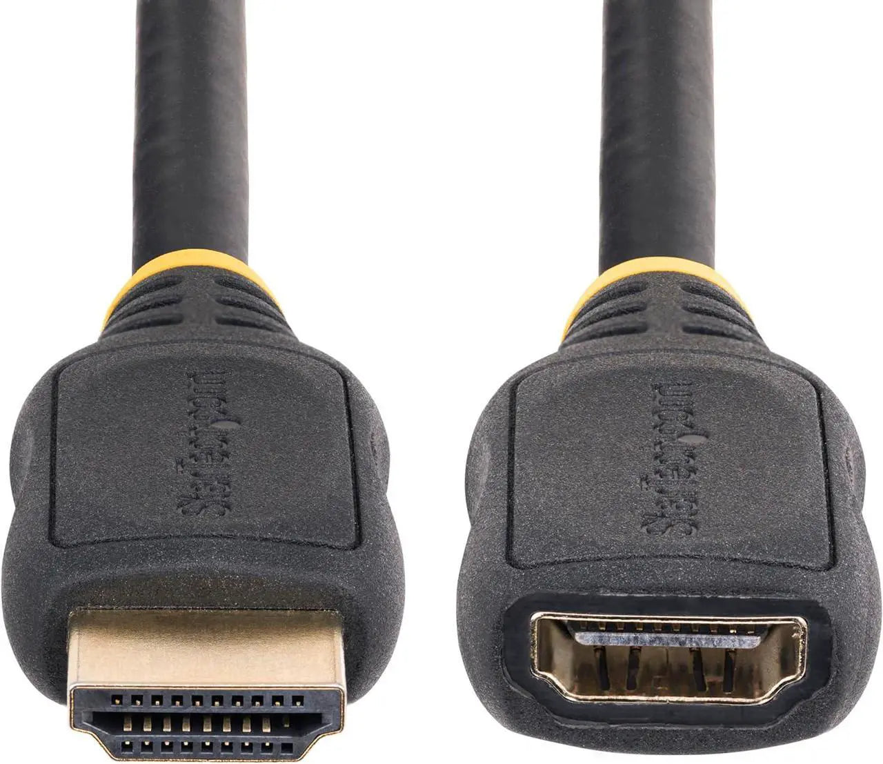 StarTech 18in 0.5m HDMI 2.0 Extension Cable High Speed HDMI Port Saver Cable 4K 60Hz HDMI Male to Female Extension Adapter Cord HD2MF18INL