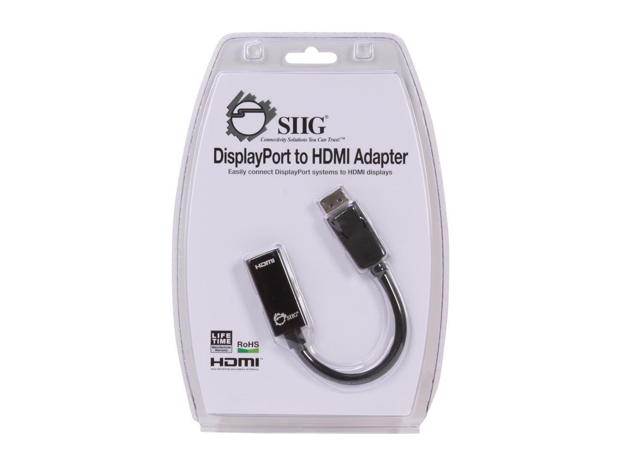 SIIG CB-DP0062-S1 DisplayPort to HDMI Adapter