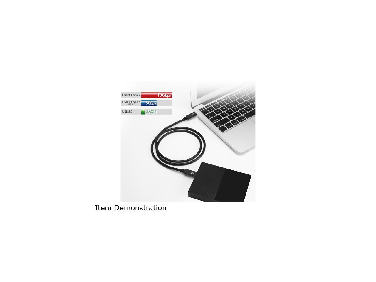 SIIG USB 3.1 Type-C Gen 2 Cable 60W - 1M