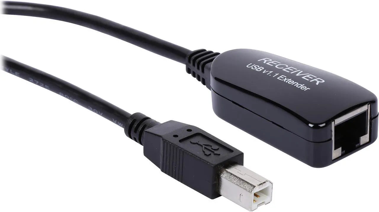 C2G 29353 Black 1-Port USB Superbooster Dongle RJ45 Female to USB B Male - Receiver - Model 29353