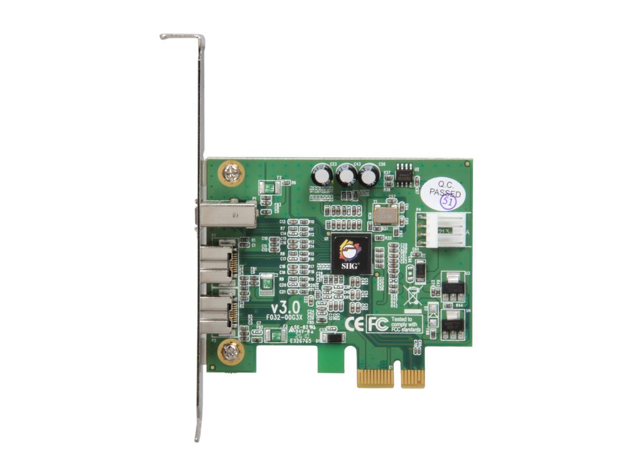 SIIG 3-Port FireWire 800 PCIe Card Model NN-E38012-S3