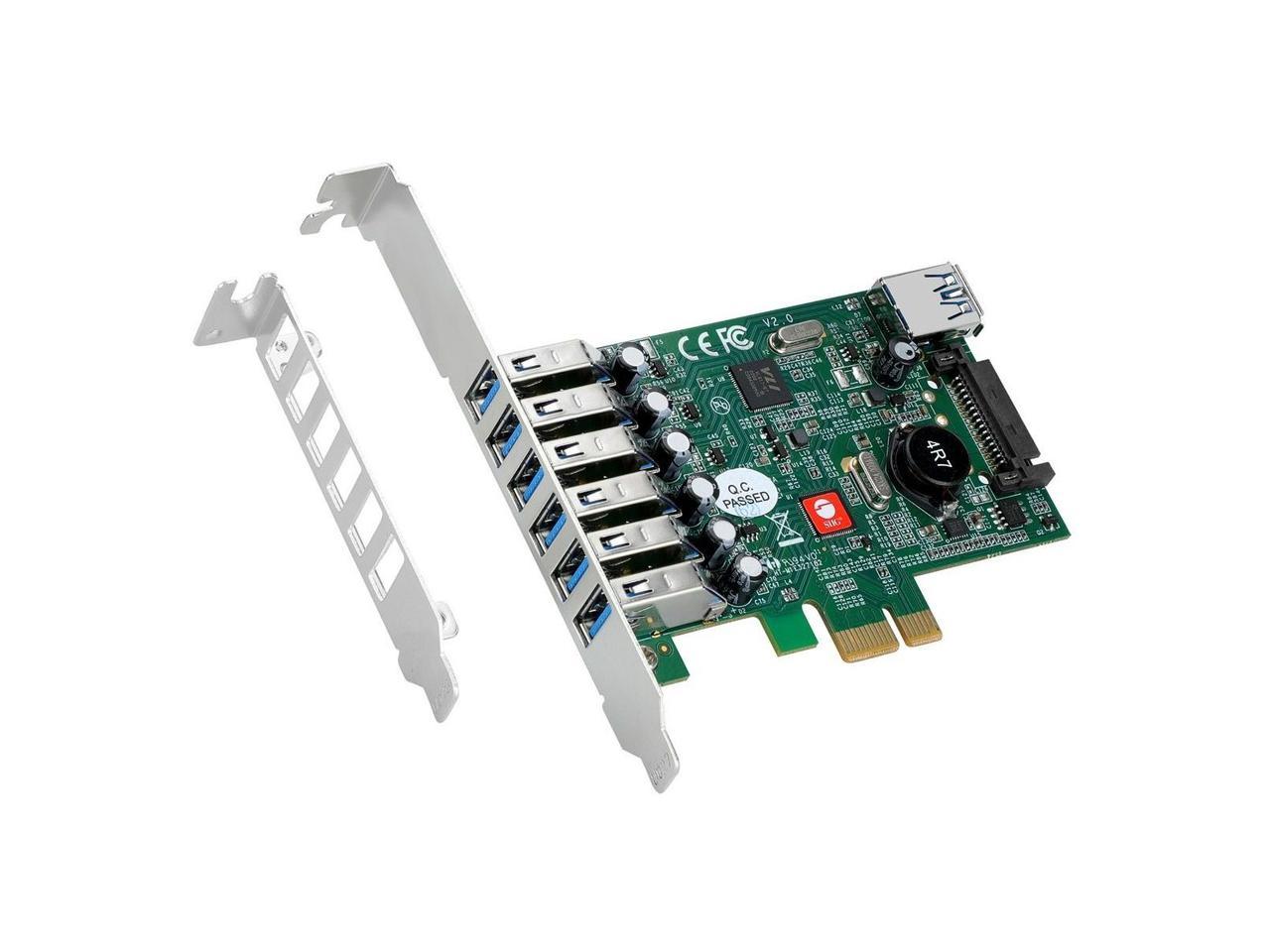 SIIG DP USB 3.0 7-Port PCIe i/e JU-P70011-S2