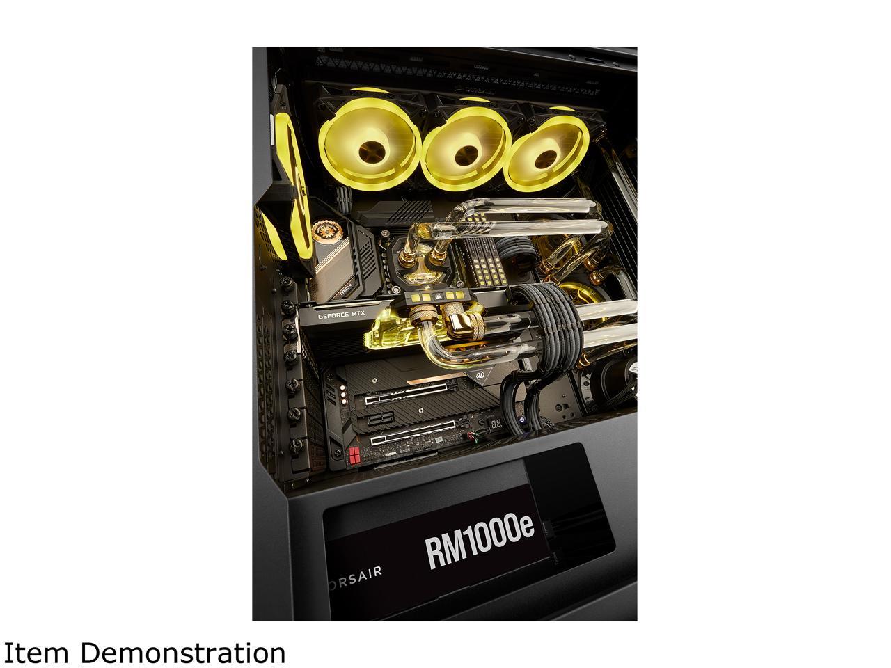 CORSAIR RM1000e Fully Modular Low-Noise ATX Power Supply - ATX 3.0 & PCIe 5.0 Compliant - 105°C-Rated Capacitors - 80 PLUS Gold Efficiency - Modern Standby Support