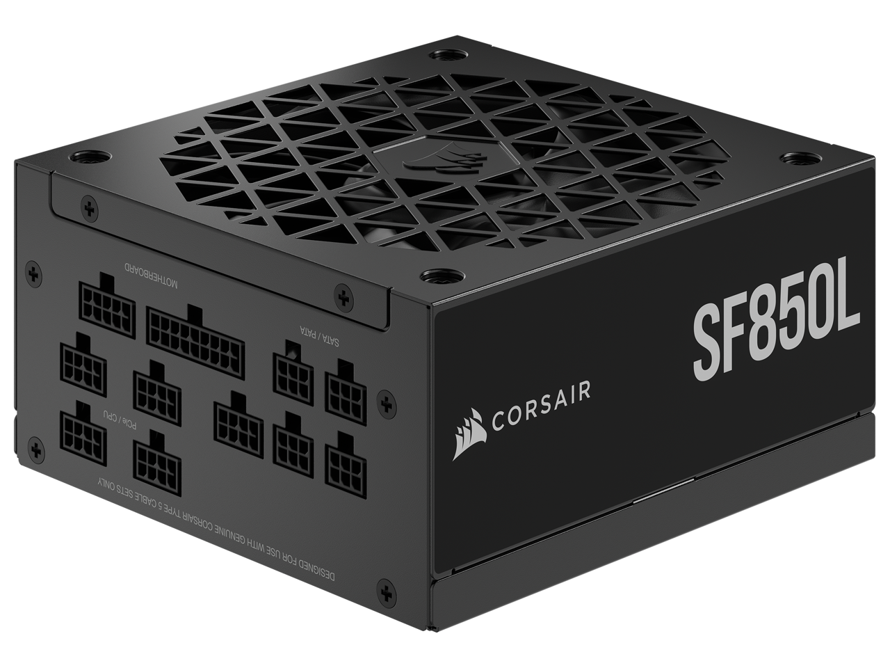 CORSAIR SF850L Fully Modular Low-Noise SFX Power Supply - ATX 3.0 & PCIe 5.0 Compliant - Quiet 120mm PWM Fan - 80 PLUS Gold Efficiency - Zero RPM Mode - 105°C-Rated Capacitors