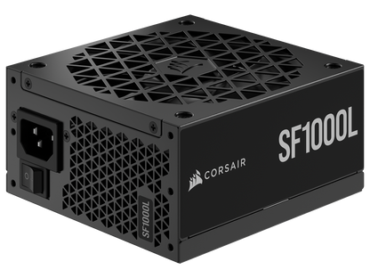 CORSAIR SF1000L Fully Modular Low-Noise SFX Power Supply - ATX 3.0 & PCIe 5.0 Compliant - Quiet 120mm PWM Fan - 80 PLUS Gold Efficiency - Zero RPM Mode - 105°C-Rated Capacitors
