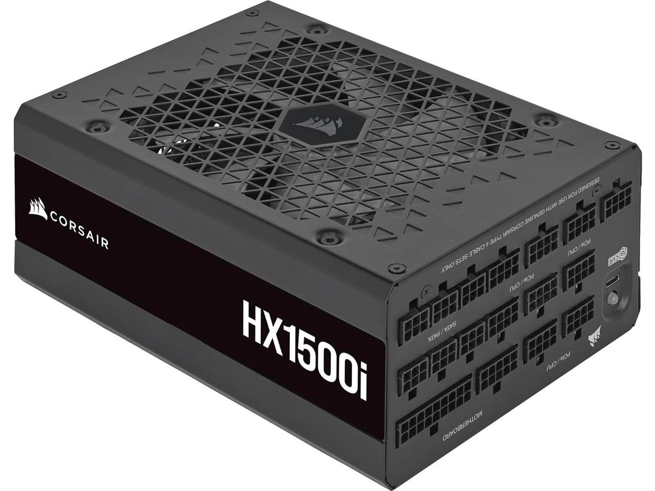 CORSAIR HX1500i Fully Modular Ultra-Low Noise ATX Power Supply - ATX 3.0 & PCIe 5.0 Compliant - Fluid Dynamic Bearing Fan - CORSAIR iCUE Software Compatible - 80 PLUS Platinum Efficiency