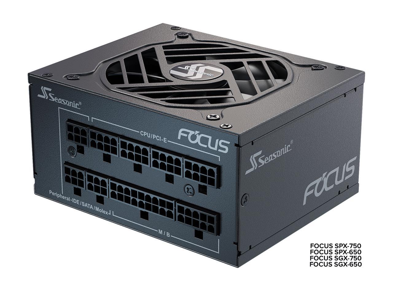 Seasonic FOCUS SPX-750, 750W 80+ Platinum, Full-Modular, SFX Form Factor, Low Noise, Premium Japanese Capacitor, 10 Year Warranty, Nvidia RTX 30/40 Super, AMD GPU Compatible, Ref# SSR-750SPX