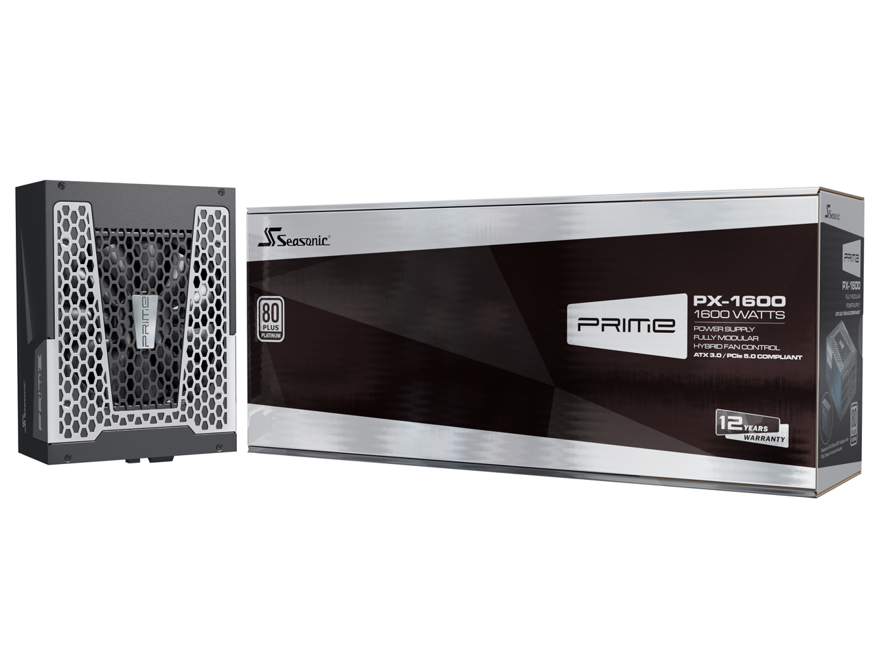 Seasonic PRIME PX-1600, 1600W 80+ Platinum, ATX 3.0 & PCIe 5.0 Ready, Full Modular, Low Noise, Premium Japanese Capacitor, Nvidia RTX 30/40 Super, AMD GPU Compatible, Ref# SSR-1600PD2
