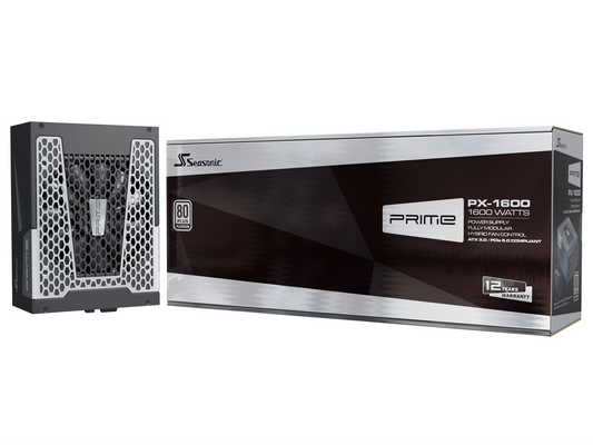 Seasonic PRIME PX-1600, 1600W 80+ Platinum, ATX 3.0 & PCIe 5.0 Ready, Full Modular, Low Noise, Premium Japanese Capacitor, Nvidia RTX 30/40 Super, AMD GPU Compatible, Ref# SSR-1600PD2