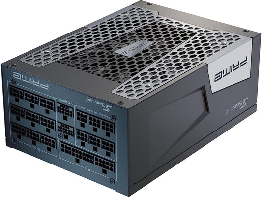 Seasonic PRIME TX-1600, 1600W 80+ Titanium, ATX 3.0 & PCIe 5.0 Ready, Full Modular, ATX Form Factor, Low Noise, Premium Japanese Capacitor, Nvidia RTX 30/40 Super, AMD GPU Compatible, Ref# SSR-1600TR2