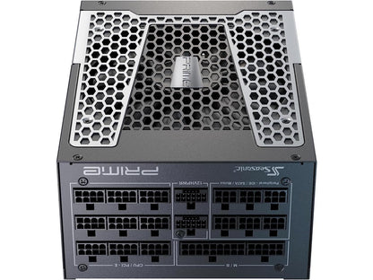 Seasonic PRIME TX-1600, 1600W 80+ Titanium, ATX 3.0 & PCIe 5.0 Ready, Full Modular, ATX Form Factor, Low Noise, Premium Japanese Capacitor, Nvidia RTX 30/40 Super, AMD GPU Compatible, Ref# SSR-1600TR2