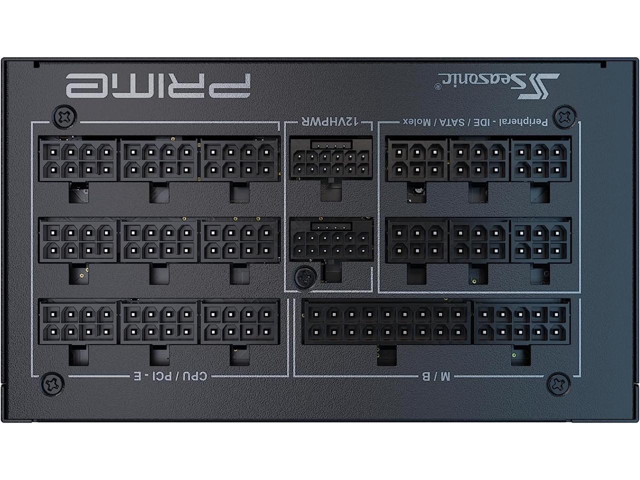 Seasonic PRIME TX-1600, 1600W 80+ Titanium, ATX 3.0 & PCIe 5.0 Ready, Full Modular, ATX Form Factor, Low Noise, Premium Japanese Capacitor, Nvidia RTX 30/40 Super, AMD GPU Compatible, Ref# SSR-1600TR2