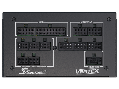 Seasonic VERTEX PX-1200, 1200W 80+ Platinum, ATX 3.0&PCIe 5.0 Ready, Full-Modular, ATX Form Factor, Low Noise, Premium Japanese Capacitor, 12 Year Warranty, Nvidia RTX 30/40 Super, AMD GPU Compatible
