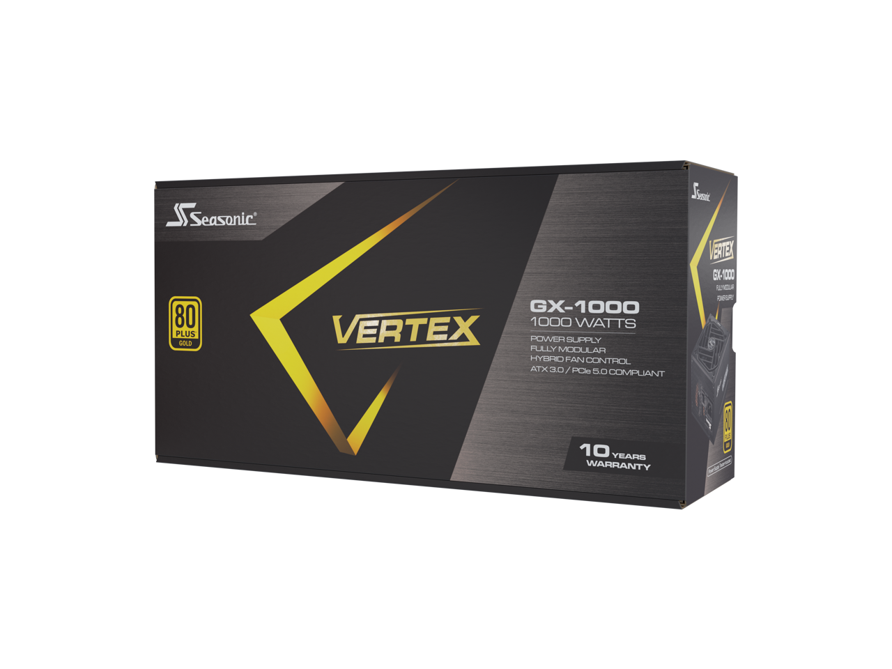 Seasonic VERTEX GX-1000, 1000W 80+ Gold, ATX 3.0 & PCIe 5.0 Ready, Full-Modular, ATX Form Factor, Low Noise, Premium Japanese Capacitor, 12 Year Warranty, Nvidia RTX 30/40 Super, AMD GPU Compatible