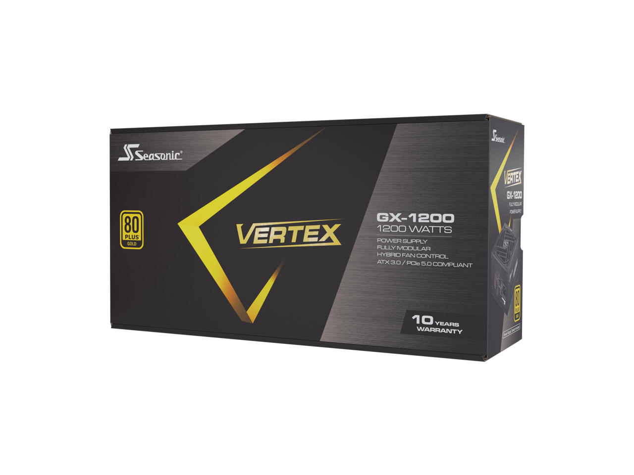 Seasonic VERTEX GX-1200, 1200W 80+ Gold, ATX 3.0 & PCIe 5.0 Ready, Full-Modular, ATX Form Factor, Low Noise, Premium Japanese Capacitor, 12 Year Warranty, Nvidia RTX 30/40 Super, AMD GPU Compatible