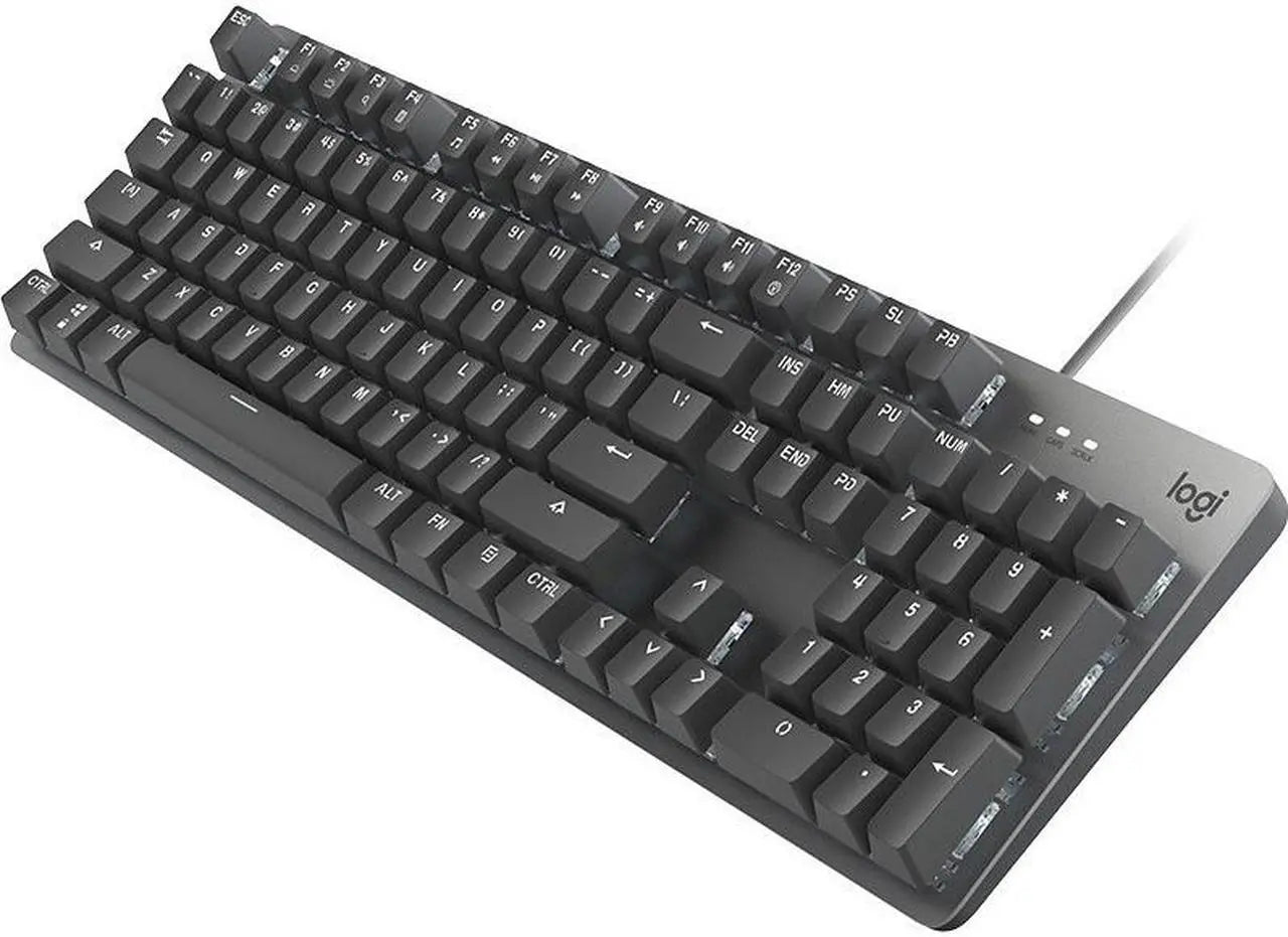 Logitech K845 Mechanical Illuminated Keyboard, Strong Adjustable Tilt Legs, Full Size, Aluminum Top Case, 104 Keys, USB Corded, Windows (TTC Red Switches) - Model  920-009859