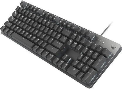 Logitech K845 Mechanical Illuminated Keyboard, Strong Adjustable Tilt Legs, Full Size, Aluminum Top Case, 104 Keys, USB Corded, Windows (TTC Red Switches) - Model  920-009859