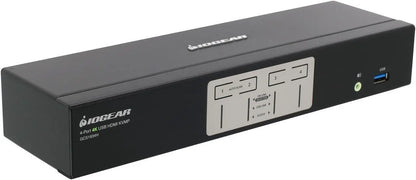 IOGEAR 4-Port 4K KVMP Switch with HDMI Connection, USB 3.0 Hub, and Audio (TAA) - Model GCS1934H