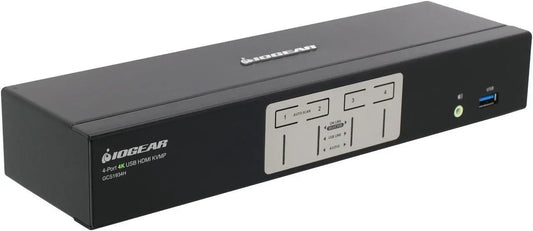 IOGEAR 4-Port 4K KVMP Switch with HDMI Connection, USB 3.0 Hub, and Audio (TAA) - Model GCS1934H