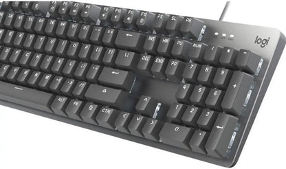 Logitech K845 Mechanical Illuminated Keyboard, Strong Adjustable Tilt Legs, Full Size, Aluminum Top Case, 104 Keys, USB Corded, Windows (TTC Red Switches) - Model  920-009859