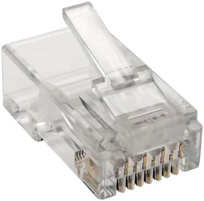Tripp Lite Cat6 RJ45 Modular Plug for Round Stranded UTP Conductor 4-Pair, 100 Pack - Model N230-100-STR