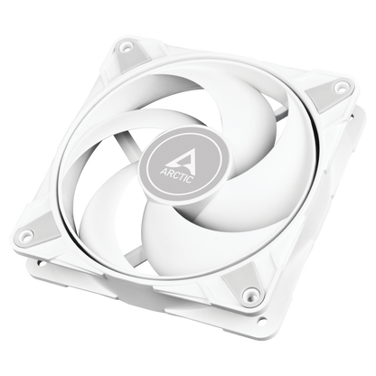 ARCTIC P12 Max PC Fan High-Performance 120mm Case Fan, PWM Controlled 200–3300 RPM Optimised for Static Pressure 0dB Mode Fluid Dynamic Bearing White Model ACFAN00293A