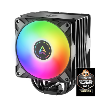 ARCTIC Freezer 36 A-RGB Single-Tower CPU Cooler with Push-Pull Two Pressure-optimised 120 mm P Fans and ARGB Lighting Fluid Dynamic Bearing 200–2000 RPM 4 Heatpipes incl. MX-6 Thermal Compound Model ACFRE00124A