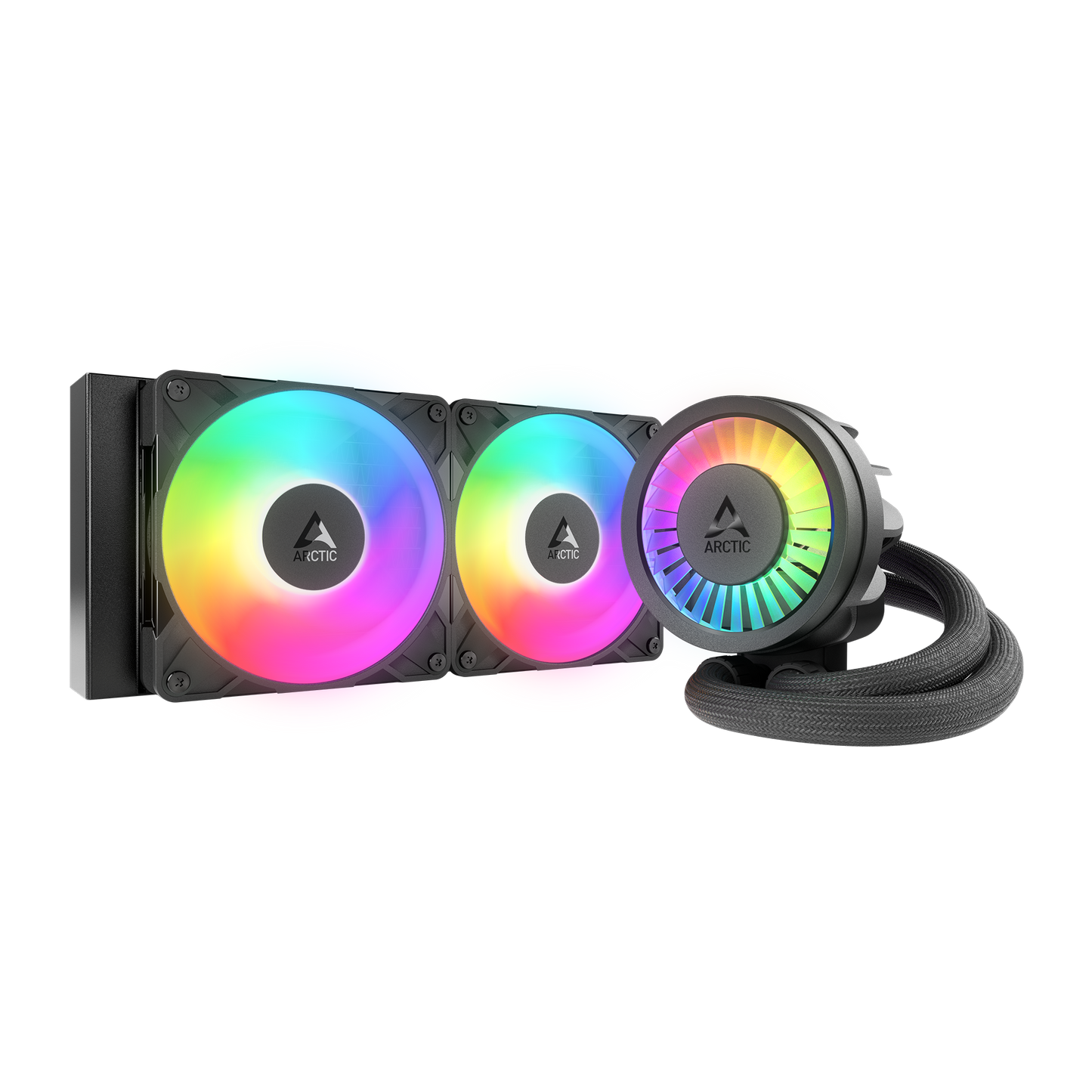 ARCTIC 240 mm Liquid Freezer III Pro 240 A-RGB AIO CPU Cooler, Water Cooling 38 mm Radiator PWM Pump VRM Fan AMD AM5/AM4 Intel LGA1851/1700 Contact Frame Black Model ACFRE00182A