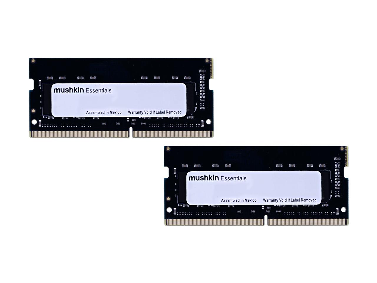 Mushkin Enhanced Essentials 32GB (2 x 16GB) 260-Pin DDR4 SO-DIMM DDR4 3200 (PC4 25600) Laptop Memory Model MES4S320NF16GX2