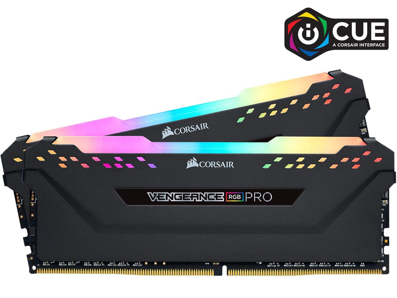CORSAIR Vengeance RGB Pro 16GB (2 x 8GB) 288-Pin DDR4 DRAM DDR4 3600 (PC4 28800) Desktop Memory Model CMW16GX4M2C3600C18