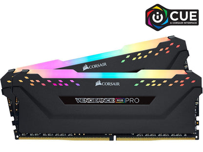 CORSAIR Vengeance RGB Pro 16GB (2 x 8GB) 288-Pin DDR4 DRAM DDR4 3600 (PC4 28800) Desktop Memory Model CMW16GX4M2C3600C18