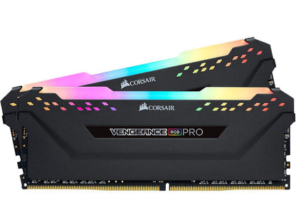 CORSAIR Vengeance RGB Pro 16GB (2 x 8GB) 288-Pin DDR4 DRAM DDR4 3600 (PC4 28800) Desktop Memory Model CMW16GX4M2C3600C18