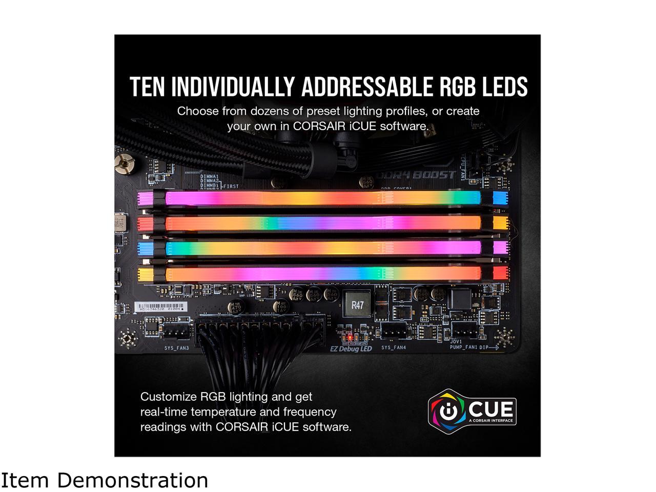 CORSAIR Vengeance RGB Pro (AMD Ryzen Ready) 32GB (2 x 16GB) 288-Pin DDR4 2933 (PC4 23400) AMD Optimized Desktop Memory Model CMW32GX4M2Z2933C16