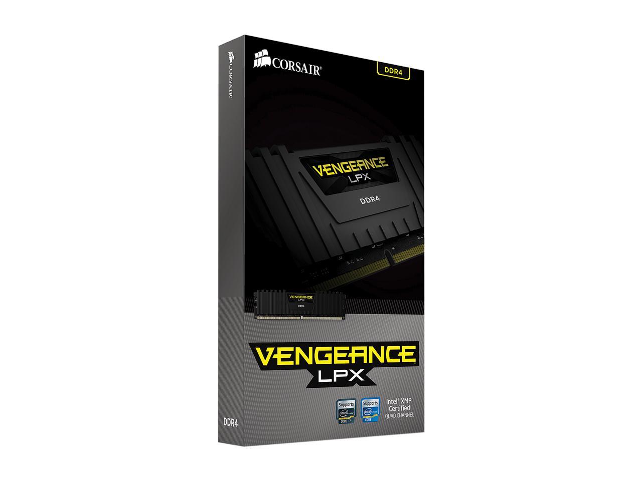 CORSAIR Vengeance LPX 32GB (4 x 8GB) 288-Pin PC RAM DDR4 3600 (PC4 28800) Desktop Memory Model CMK32GX4M4D3600C18
