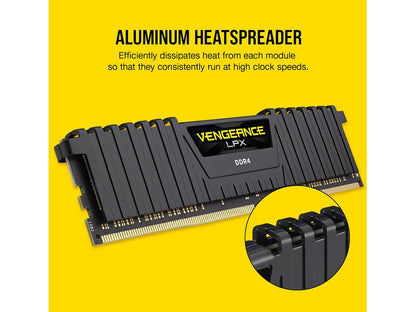CORSAIR Vengeance LPX 32GB (2 x 16GB) 288-Pin DDR4 3600 (PC4 28800) AMD Optimized Desktop Memory Model CMK32GX4M2Z3600C18