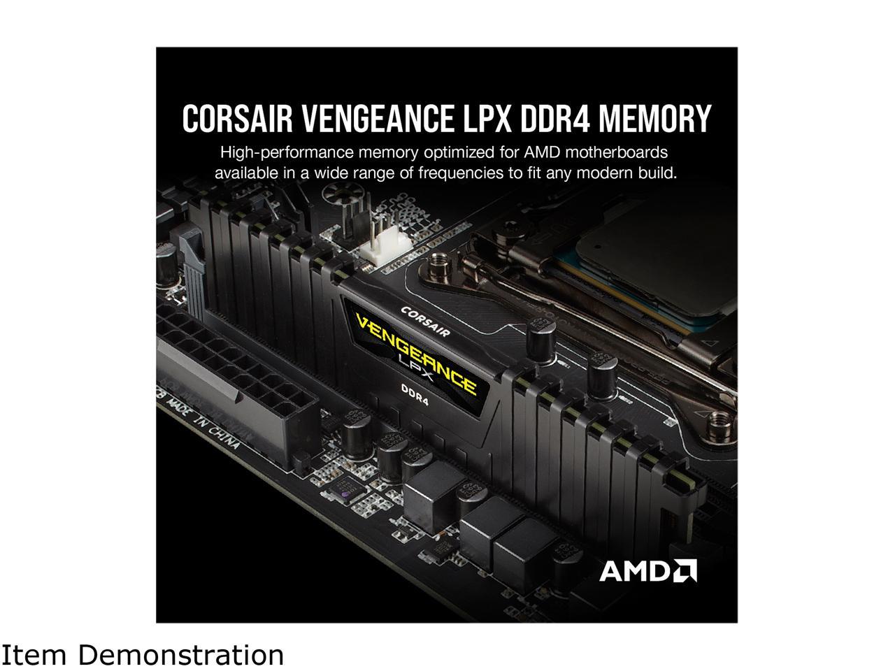CORSAIR Vengeance LPX 32GB (2 x 16GB) 288-Pin DDR4 3600 (PC4 28800) AMD Optimized Desktop Memory Model CMK32GX4M2Z3600C18