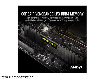 CORSAIR Vengeance LPX 32GB (2 x 16GB) 288-Pin DDR4 3600 (PC4 28800) AMD Optimized Desktop Memory Model CMK32GX4M2Z3600C18