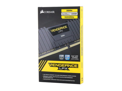 CORSAIR Vengeance LPX 128GB (4 x 32GB) 288-Pin PC RAM DDR4 3200 (PC4 25600) Desktop Memory Model CMK128GX4M4E3200C16