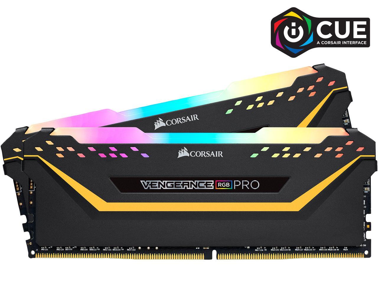CORSAIR Vengeance RGB Pro 32GB (2 x 16GB) 288-Pin PC RAM DDR4 3200 (PC4 25600) Desktop Memory - TUF Gaming Edition Model CMW32GX4M2E3200C16-TUF