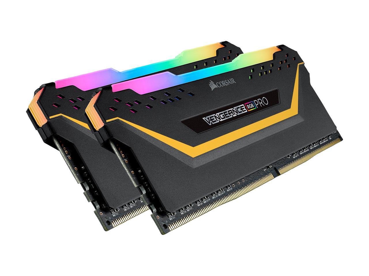 CORSAIR Vengeance RGB Pro 32GB (2 x 16GB) 288-Pin PC RAM DDR4 3200 (PC4 25600) Desktop Memory - TUF Gaming Edition Model CMW32GX4M2E3200C16-TUF